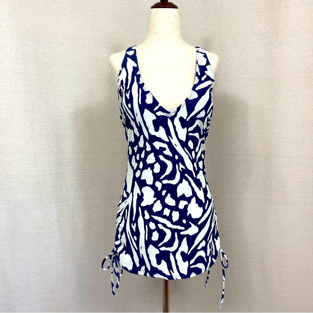 Catalina Swim Top Navy Print